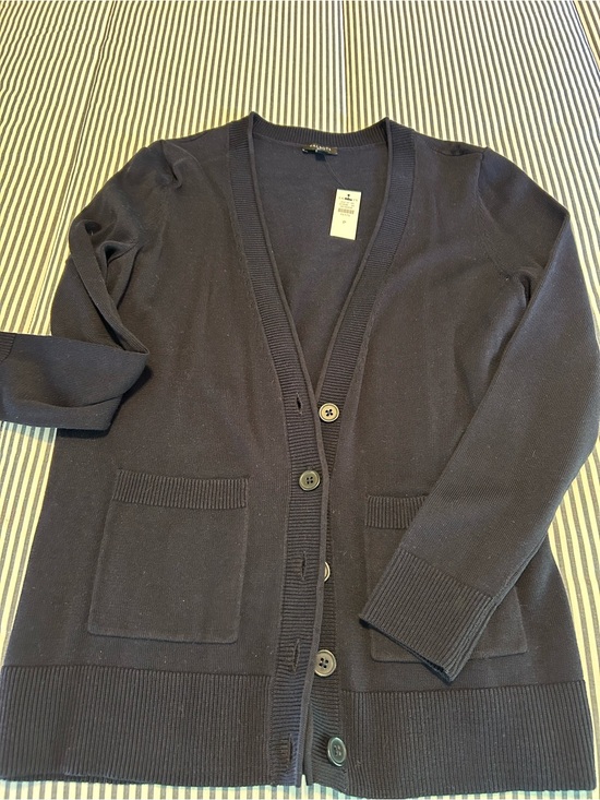 Talbots Sweaters - Talbots Navy Button-Front Women's Cardigan Size P NWT